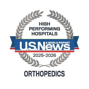 US News High Performing Orthopedics 2025 award #1