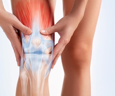 a x-ray of a knee that has had some damage