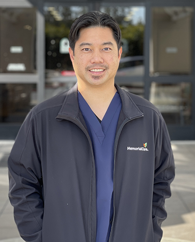 Oliver Delacruz outside of Saddleback Medical Center