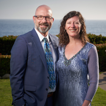 Julie with her husband