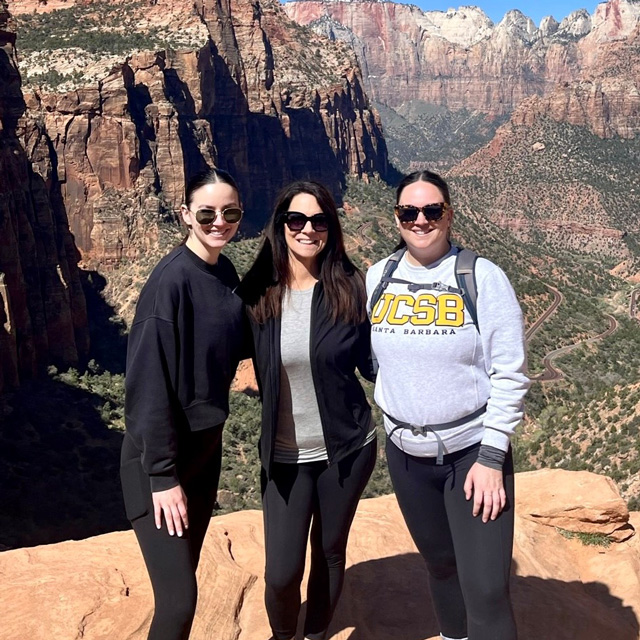 Sally Johnson and daughters