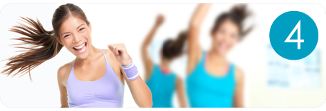 Image of happy woman exercising