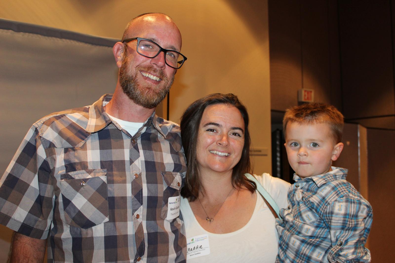 Image from a reunion of trauma survivors - Kevin Gaddas and family