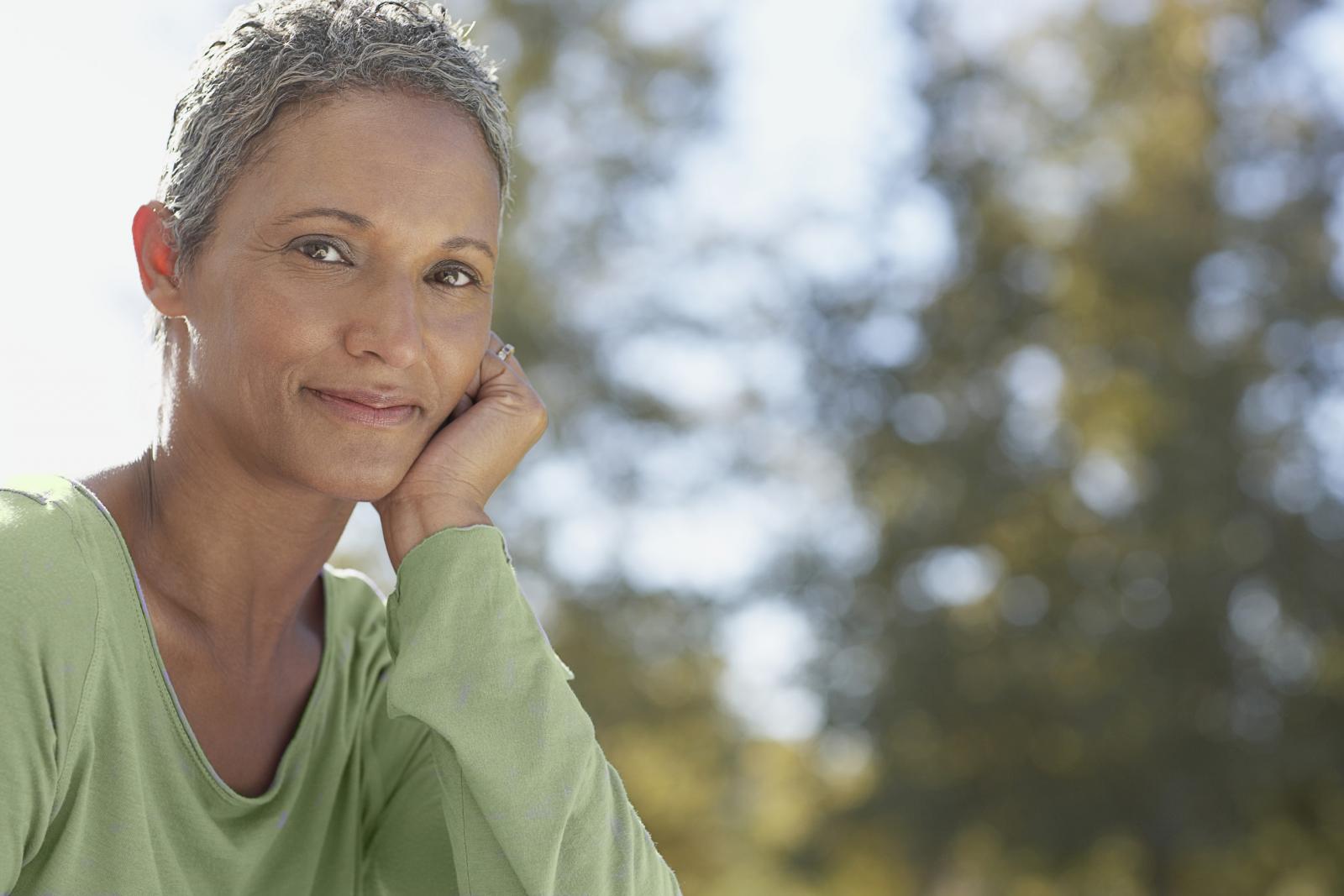 Image of a confident woman in her 40s